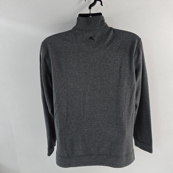 Tommy Bahama Men’s Reversible Quarter Zip Pullover Gray Cotton Blend Size M 6305 - Picture 2 of 10